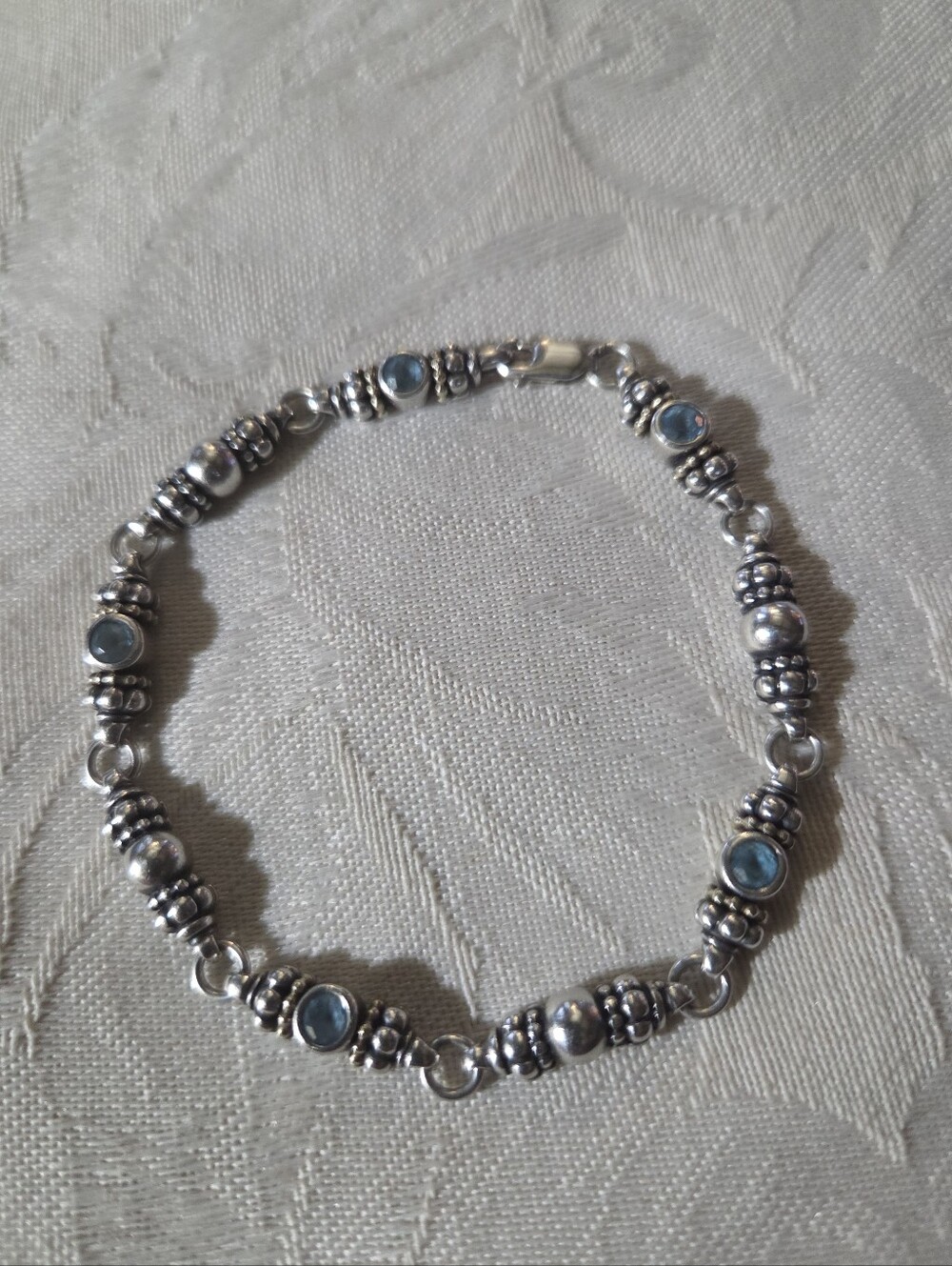 LAGOS Vintage Caviar Blue Topaz Bracelet, SS & 18k
